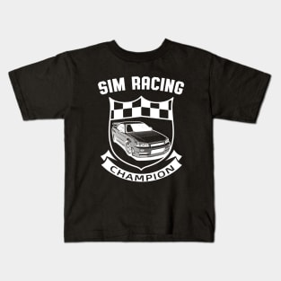 Sim Racing Champion Motorsport Gamer Kids T-Shirt